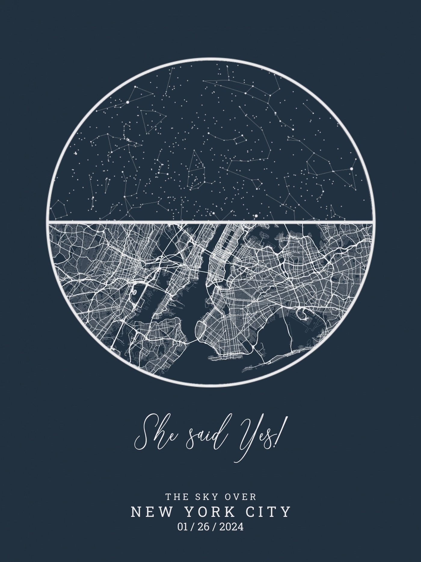 City & Sky Map - Premium Customized Product from City & Sky - Just $29.99! Shop now at City & Sky